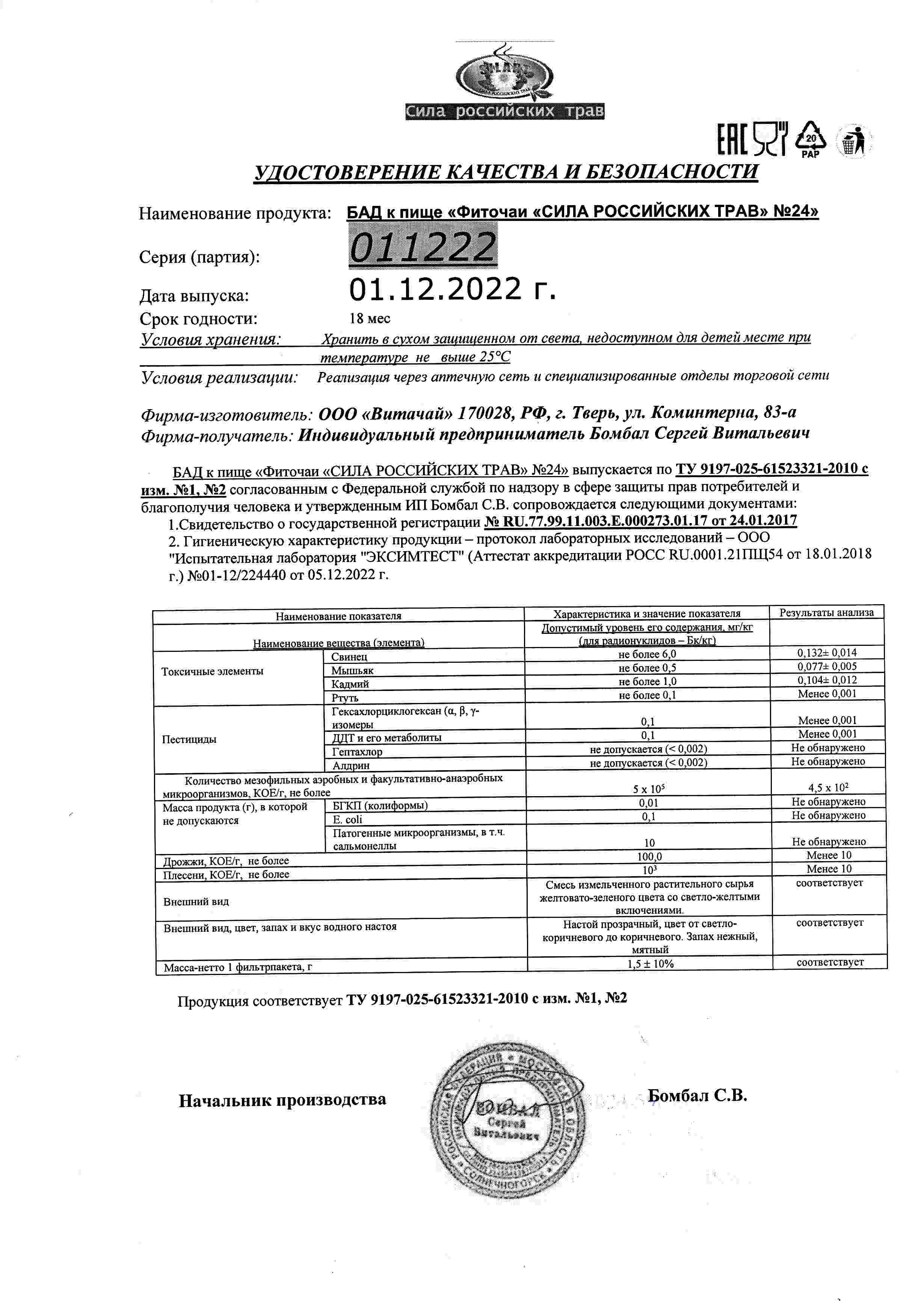 Паспорт №122022